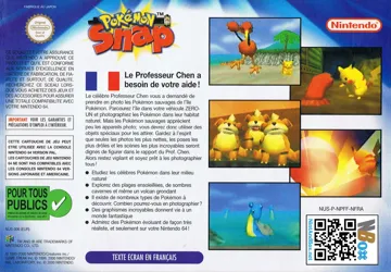 Pokemon Snap (Australia) box cover back